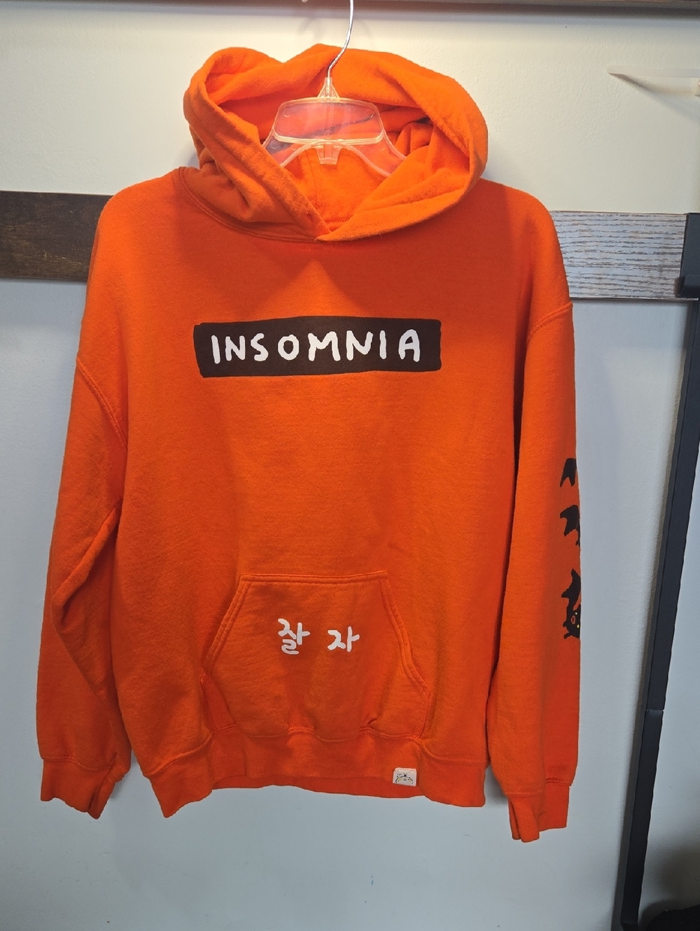 Orange Insomnia Graphic Pullover Hoodie - Men's
